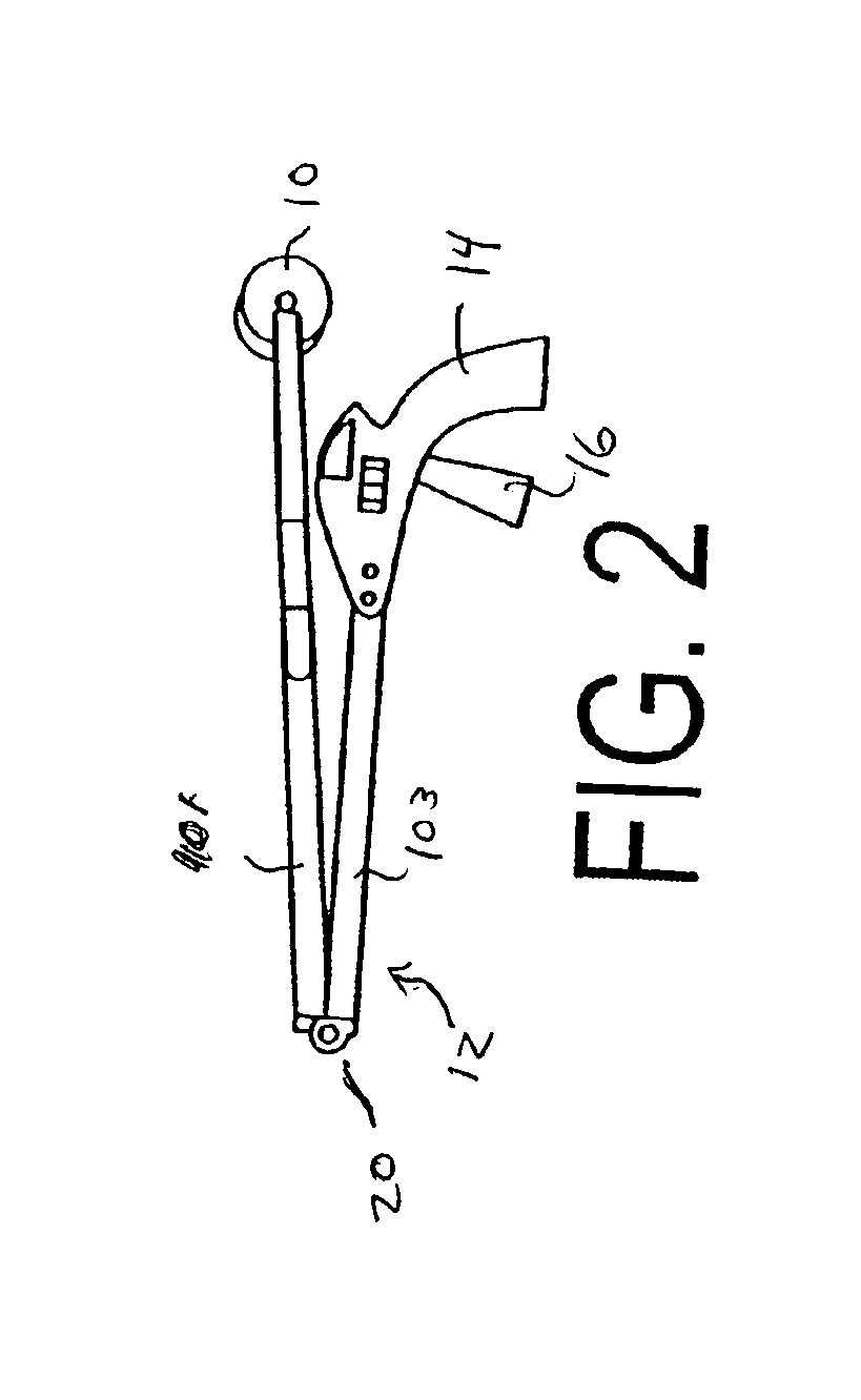 Hinge for extended grabber tool