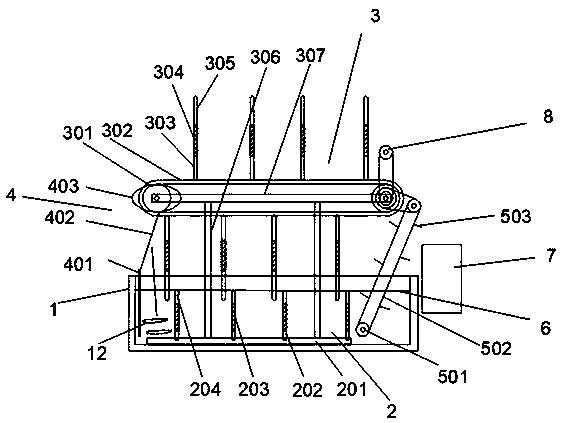 Automatic rolling and frying device for deep-fried dough sticks