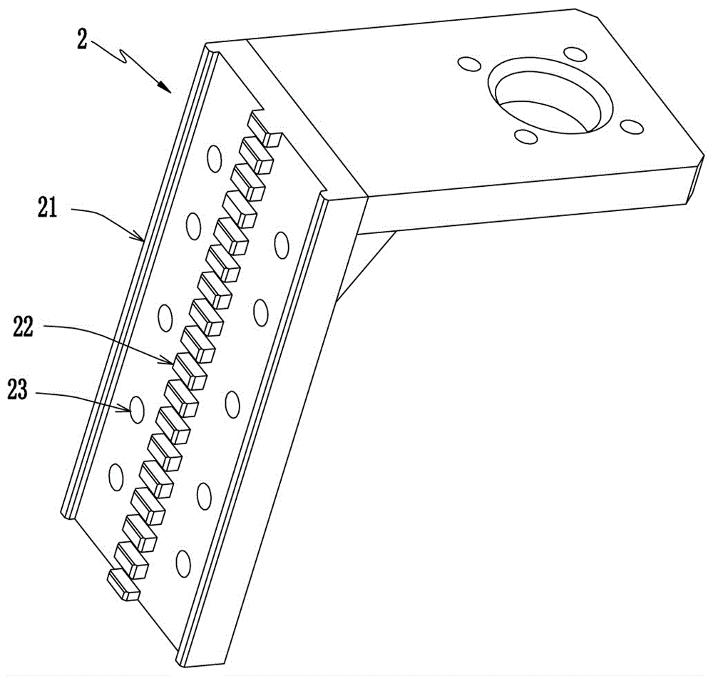 A pneumatic crimping tool for flag-shaped connecting pieces