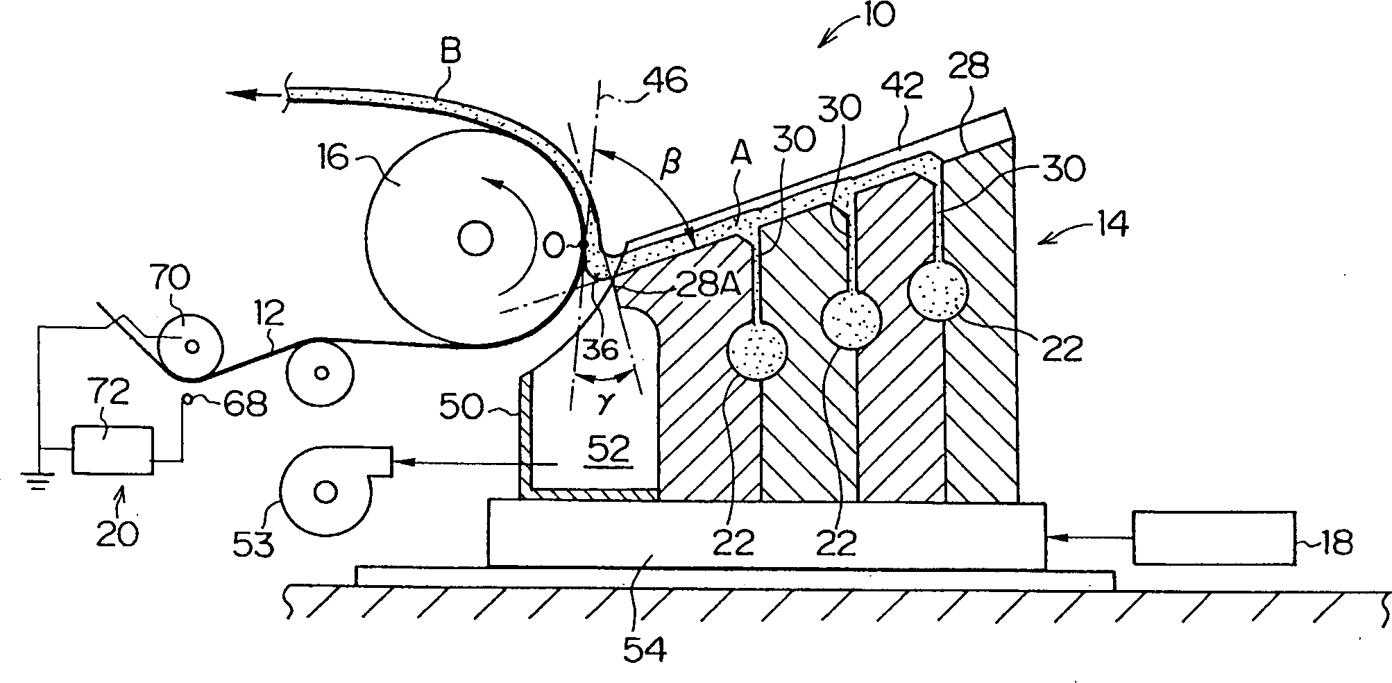 Applying method and device for thermal developing sensitive material