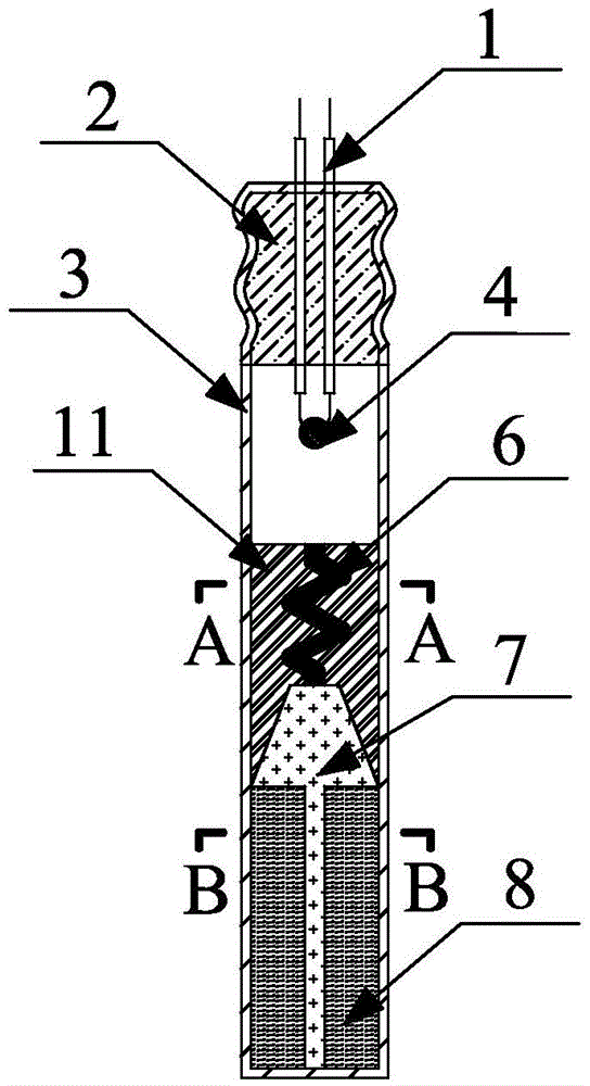 New-type energy-saving and environment-friendly delay electric detonator and production process thereof