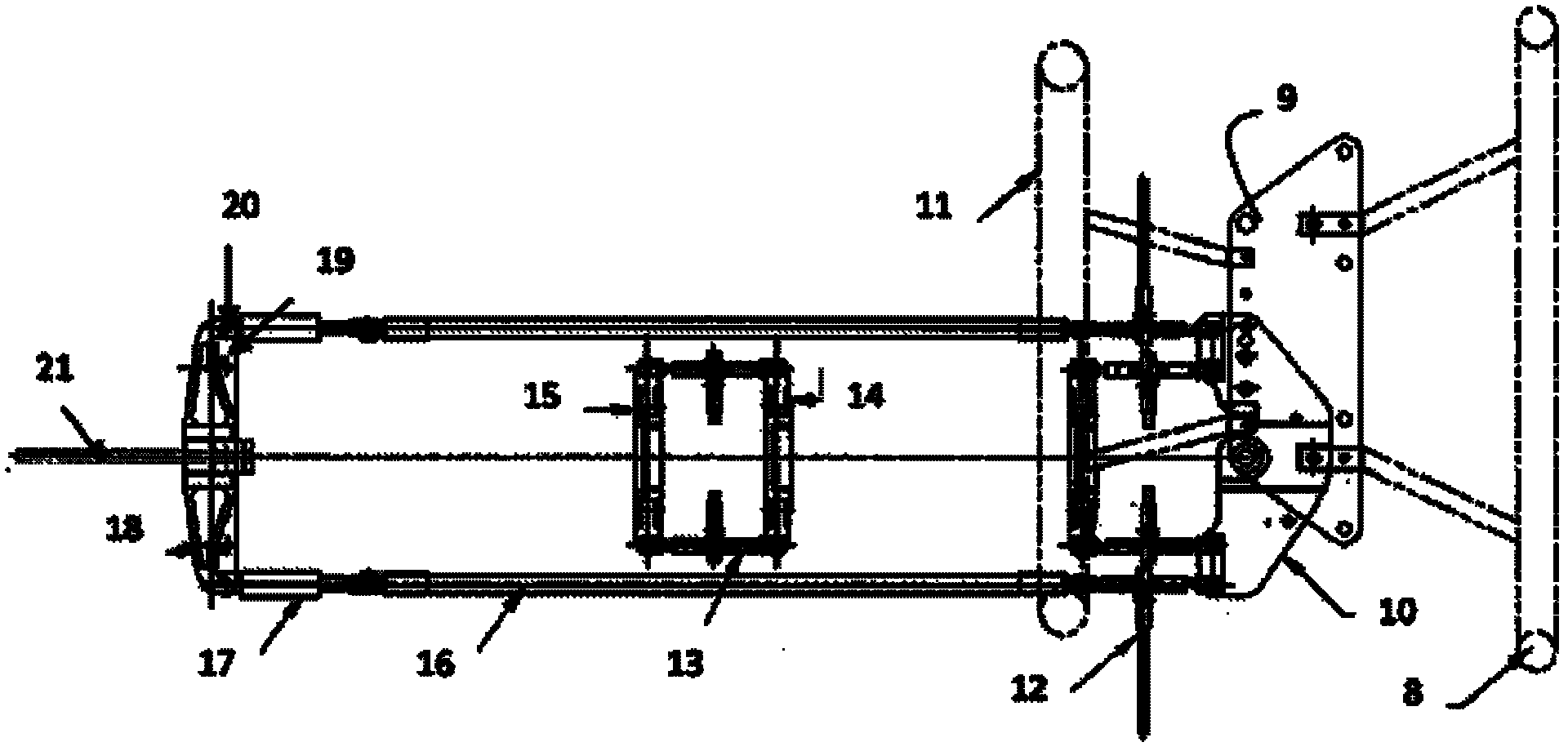 1000-Kv tension-resistant horizontal insulator charged exchange device