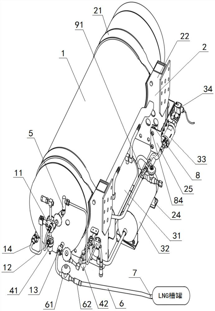 Integrated fuel supply device of light LNG commercial vehicle