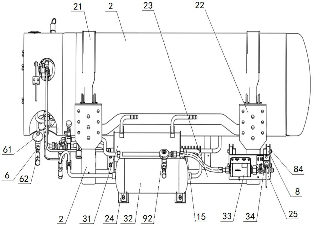 Integrated fuel supply device of light LNG commercial vehicle