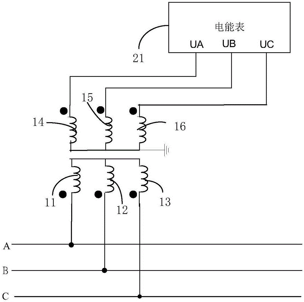 Voltage transformer module for 10kV electric energy metering device, and electric energy metering device