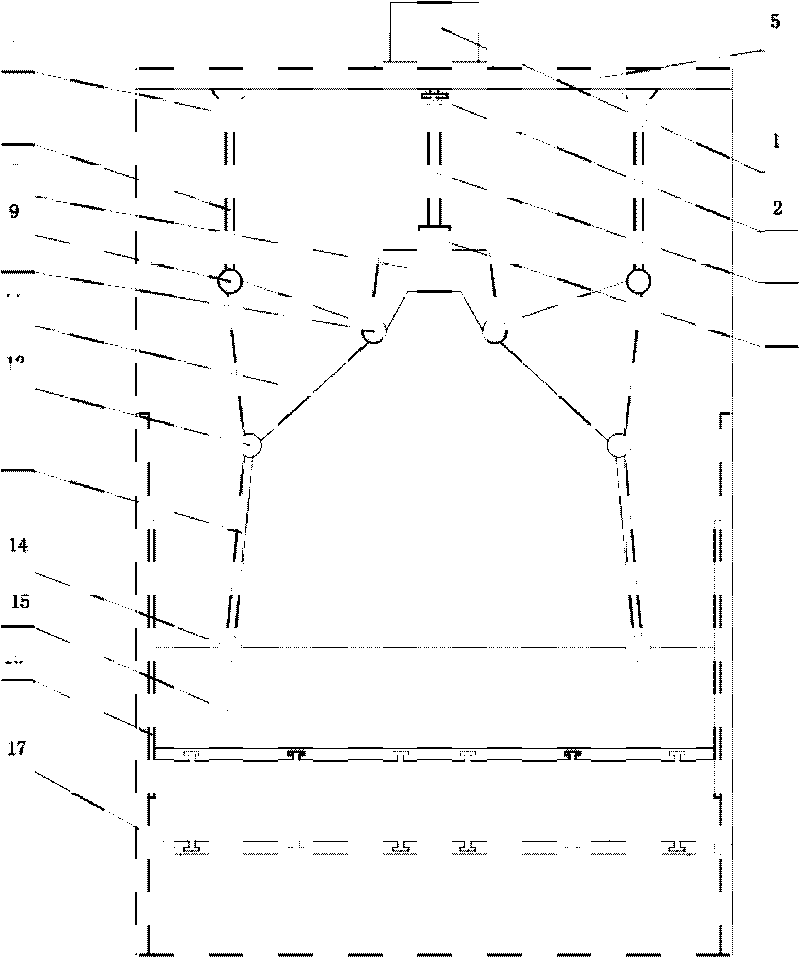 Pressure transmission mechanism of intermediate connecting plate