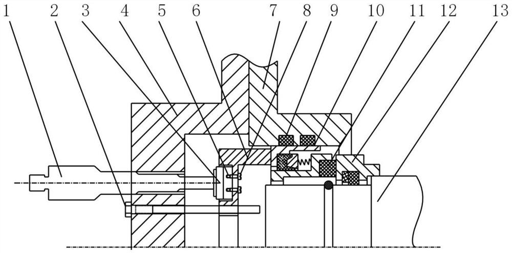 An online adjustment mechanism for mechanical seal pretightening force