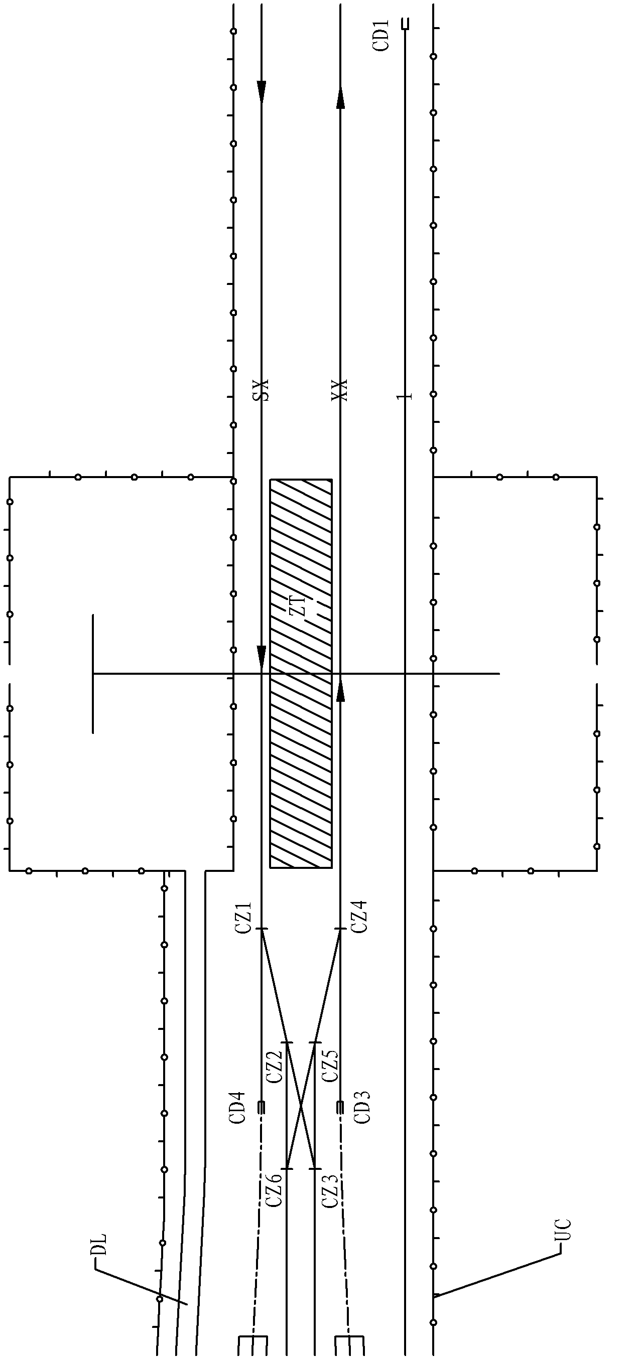 Layout structure for integration of train depot and junction station of urban rail