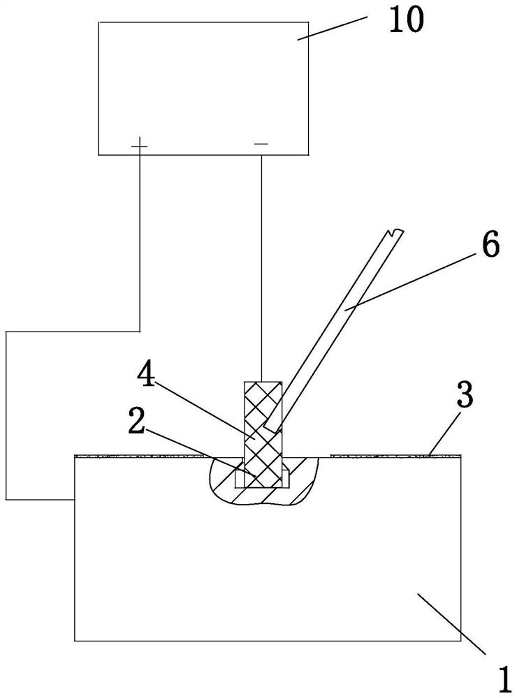 Brush plating method for selective nickel plating in tank