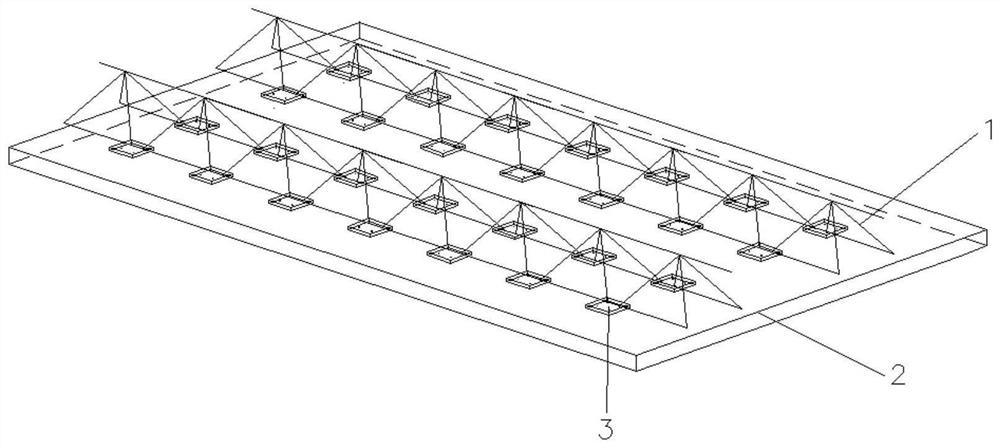 Formwork-erecting-free self-bearing prefabricated ribbed beam concrete hollow laminated slab