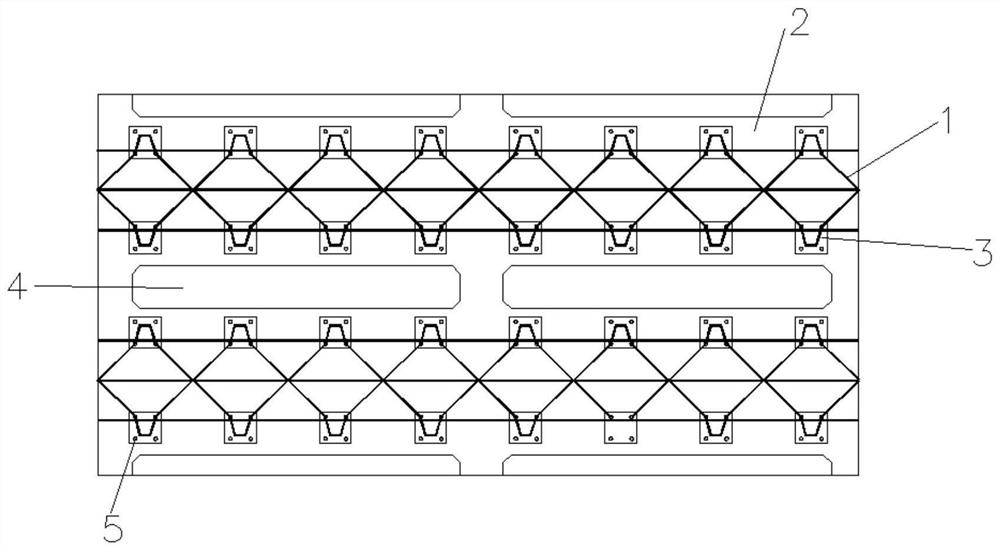 Formwork-erecting-free self-bearing prefabricated ribbed beam concrete hollow laminated slab