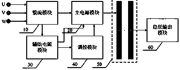 A high-power DC stabilized power supply for oil drilling tools