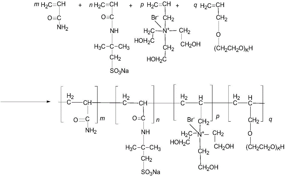 Amido polymer filtrate loss reducer for water-based drilling fluid resistant to high temperature, salt and calcium and preparation method and application thereof