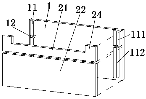 Gel preparation device for SDS-PAGE (sodium dodecylsulfate-polyacrylamide gel electrophoresis)