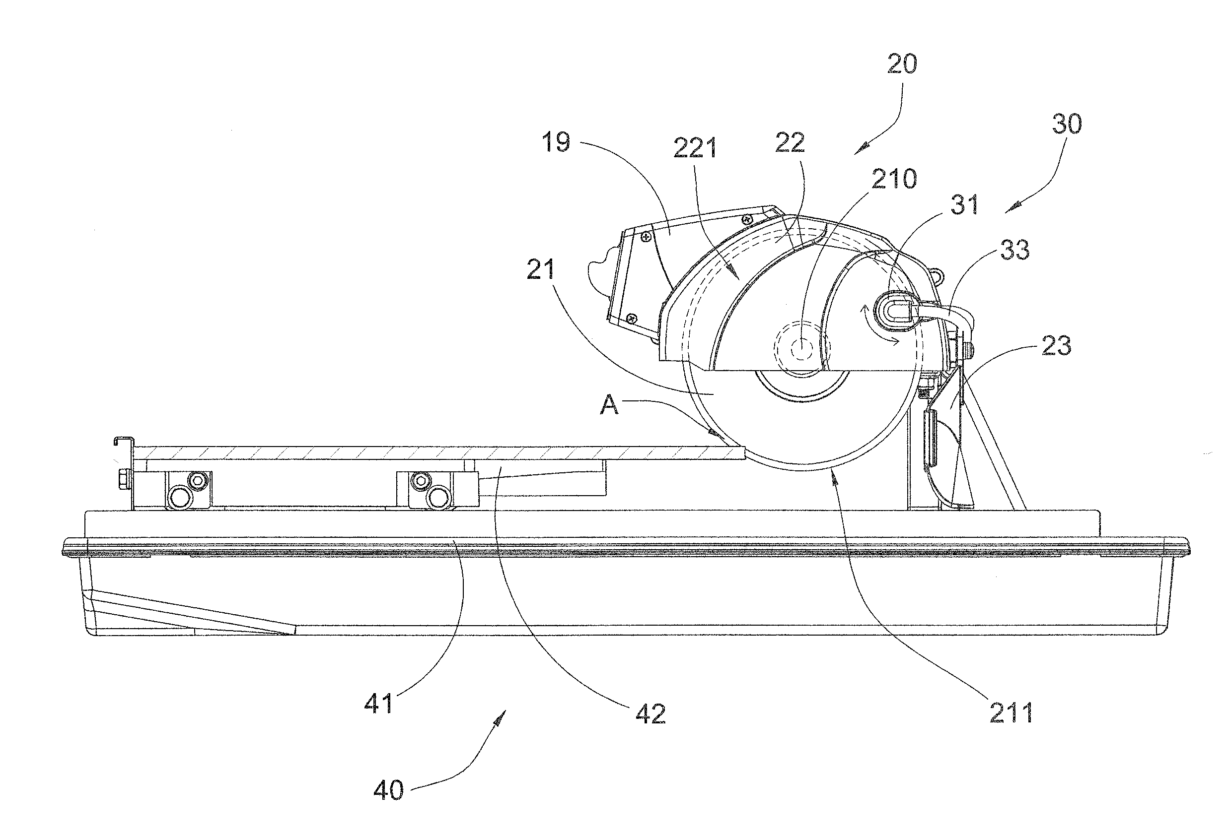 Power Saw Blade Cooling Arrangement