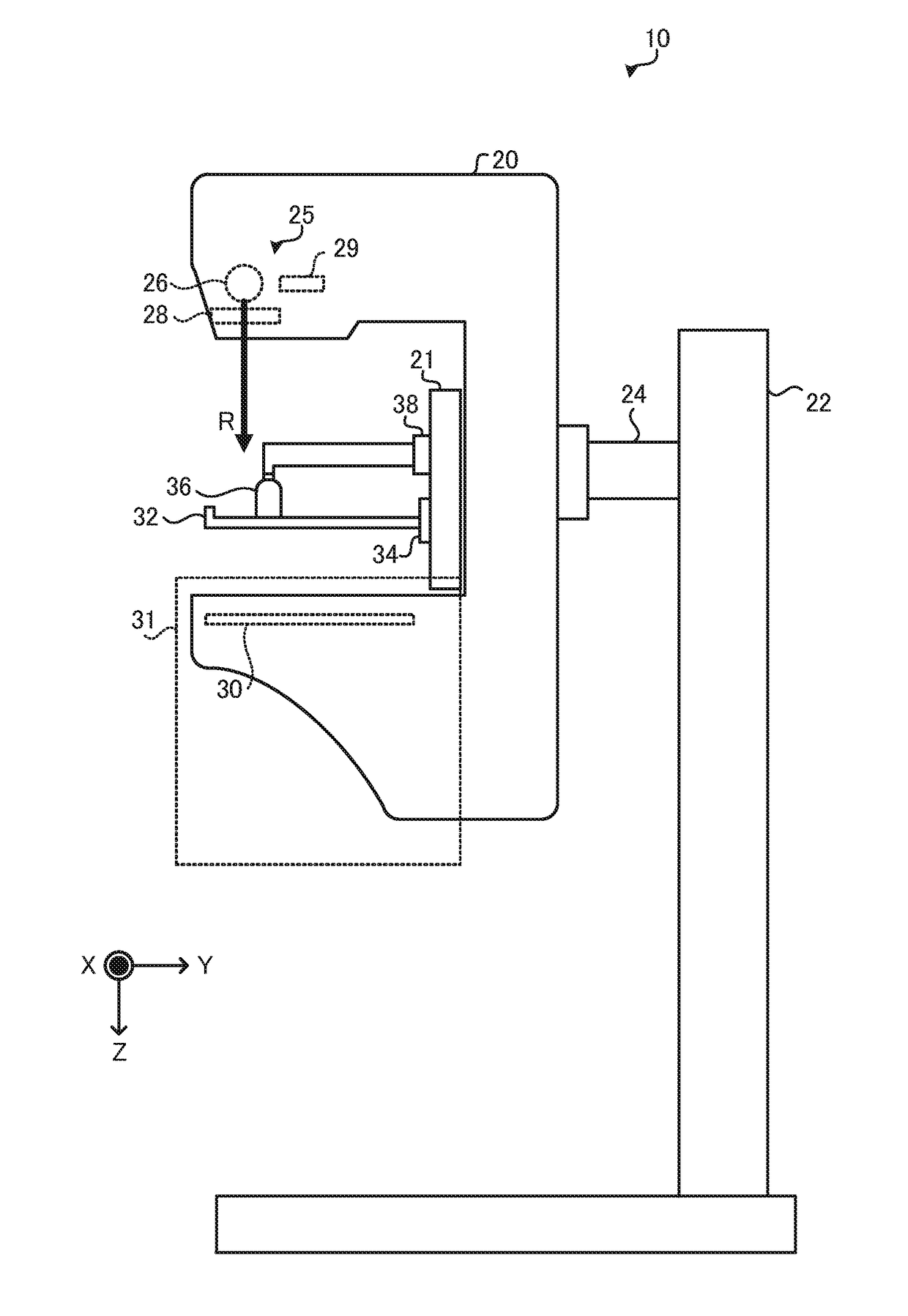 Hardness deriving device, medical imaging system, hardness deriving method and hardness deriving program storage medium