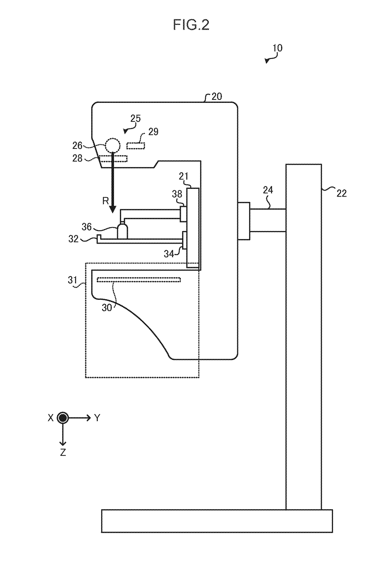 Hardness deriving device, medical imaging system, hardness deriving method and hardness deriving program storage medium