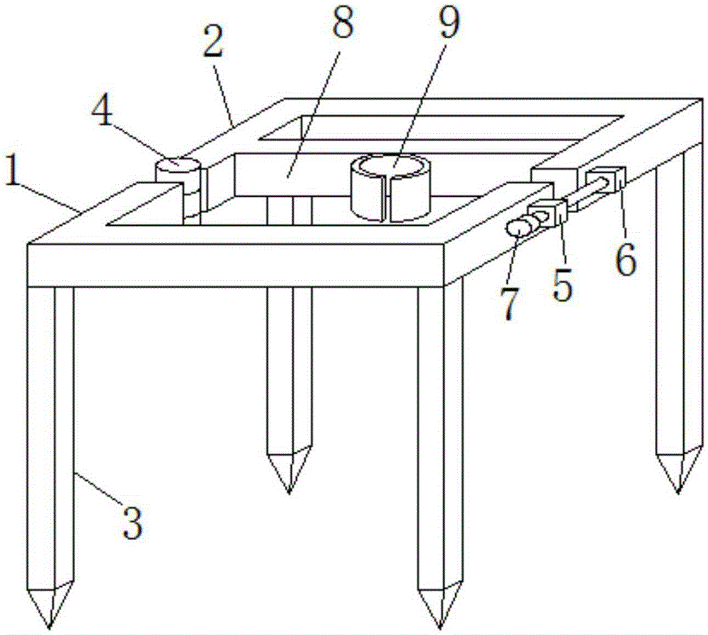 Winter garden tree auxiliary support frame