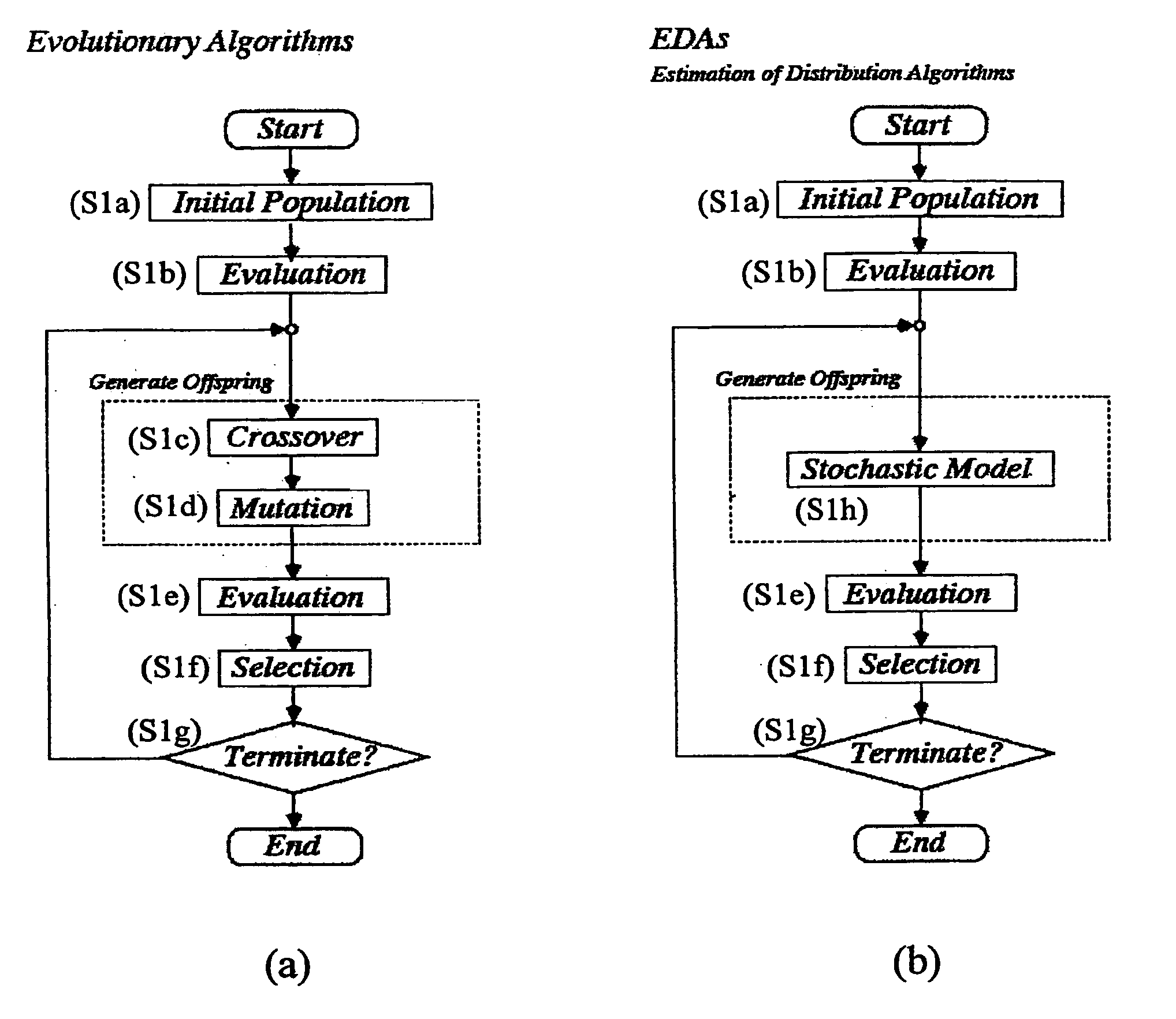 System and method for estimation of a distribution algorithm