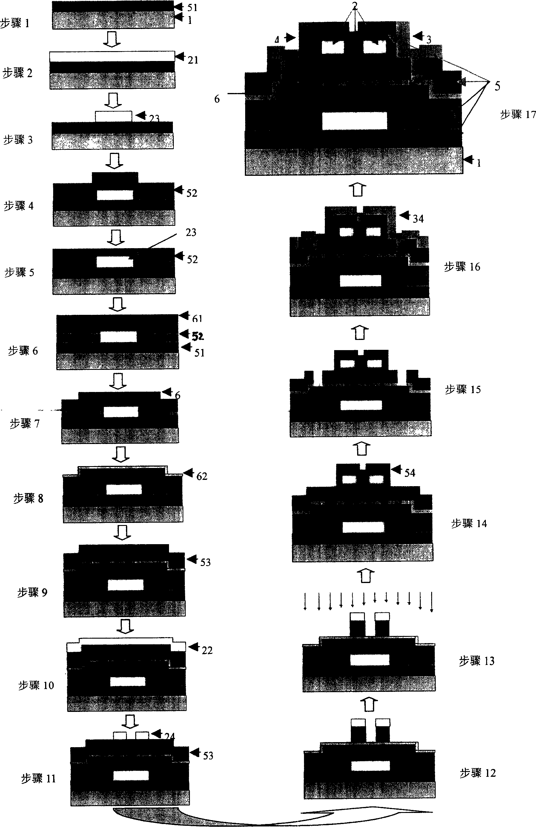 Polycrystalline SiTFT of multi-grid double-channel structure