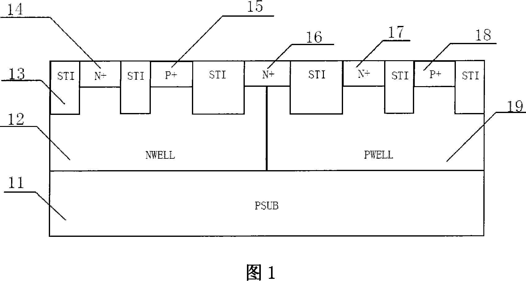 Grid-shaped electrostatic discharge protection device