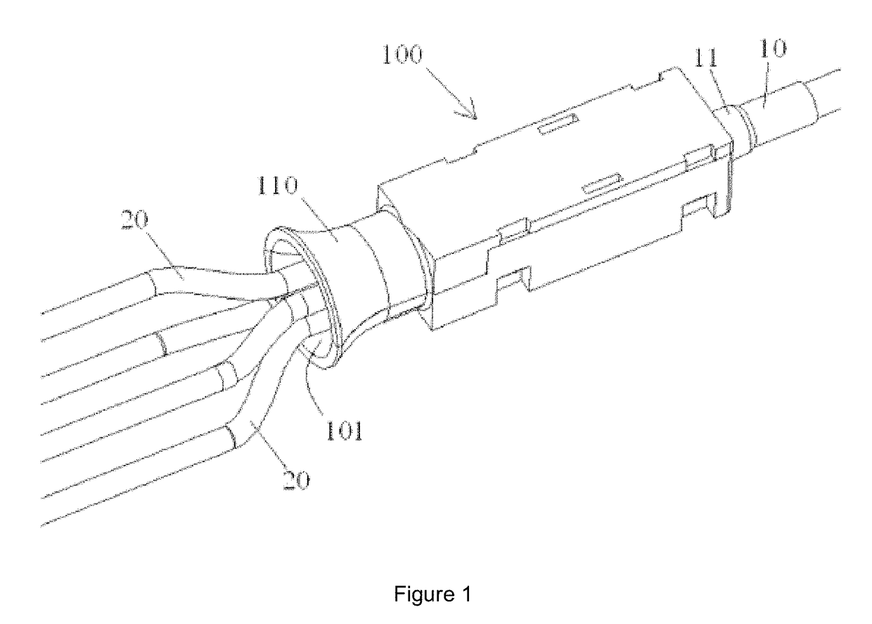 Optical cable fanout device