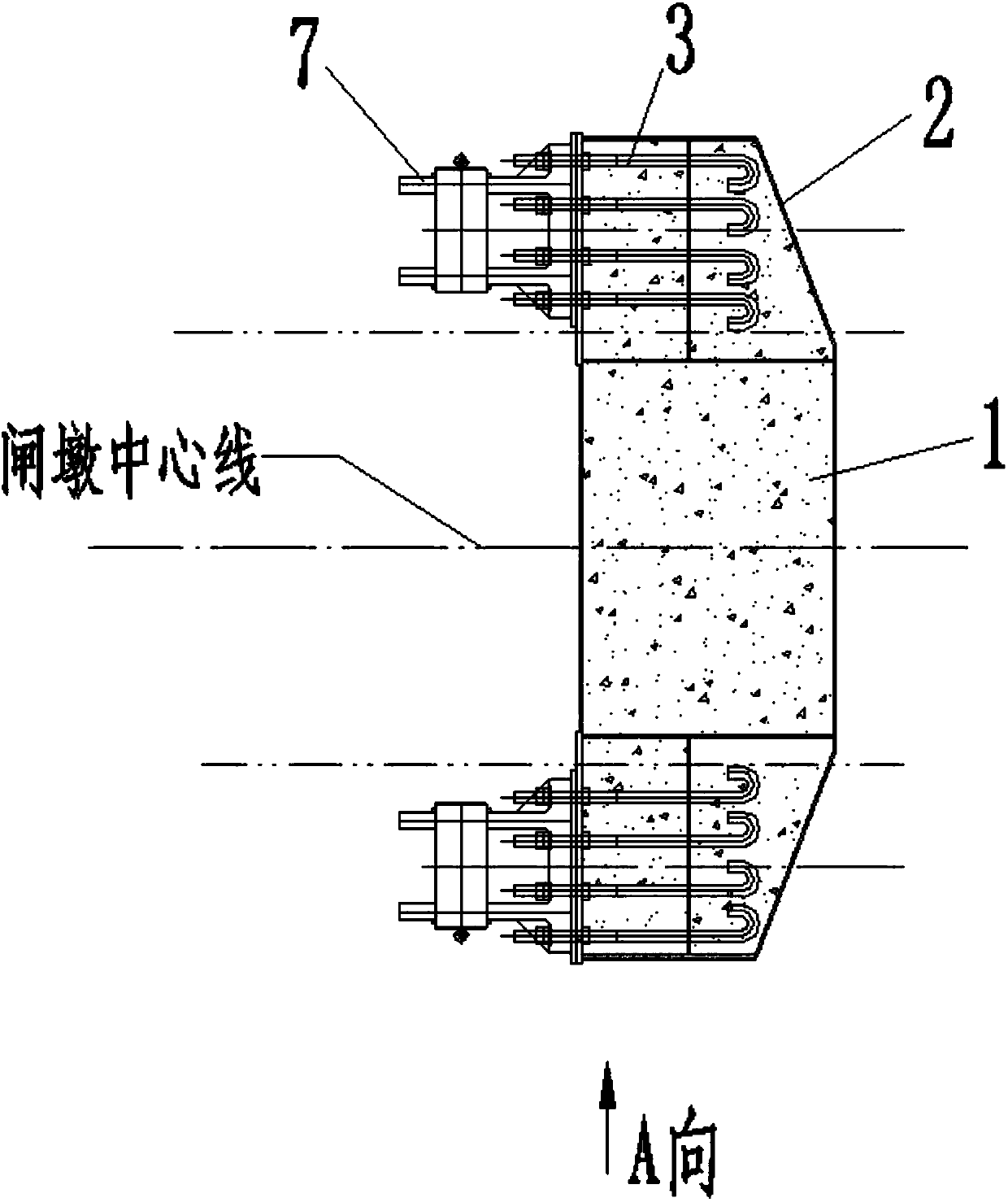 Assembly type structure with concrete-filled-steel-tubular radial gate support and pier