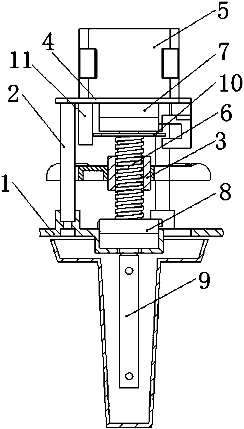 Manual-automatic integrated light spot adjusting device for operating shadowless lamp