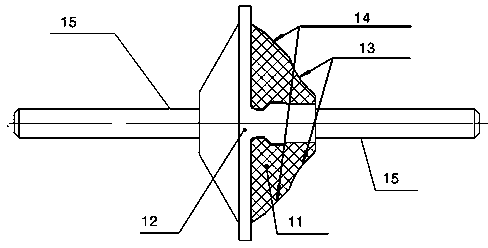 Double guide rod coercing reset type float collar