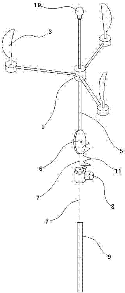 Depth-adjusting self-rotating fish finder, use method thereof, and fish-finding array formed thereby