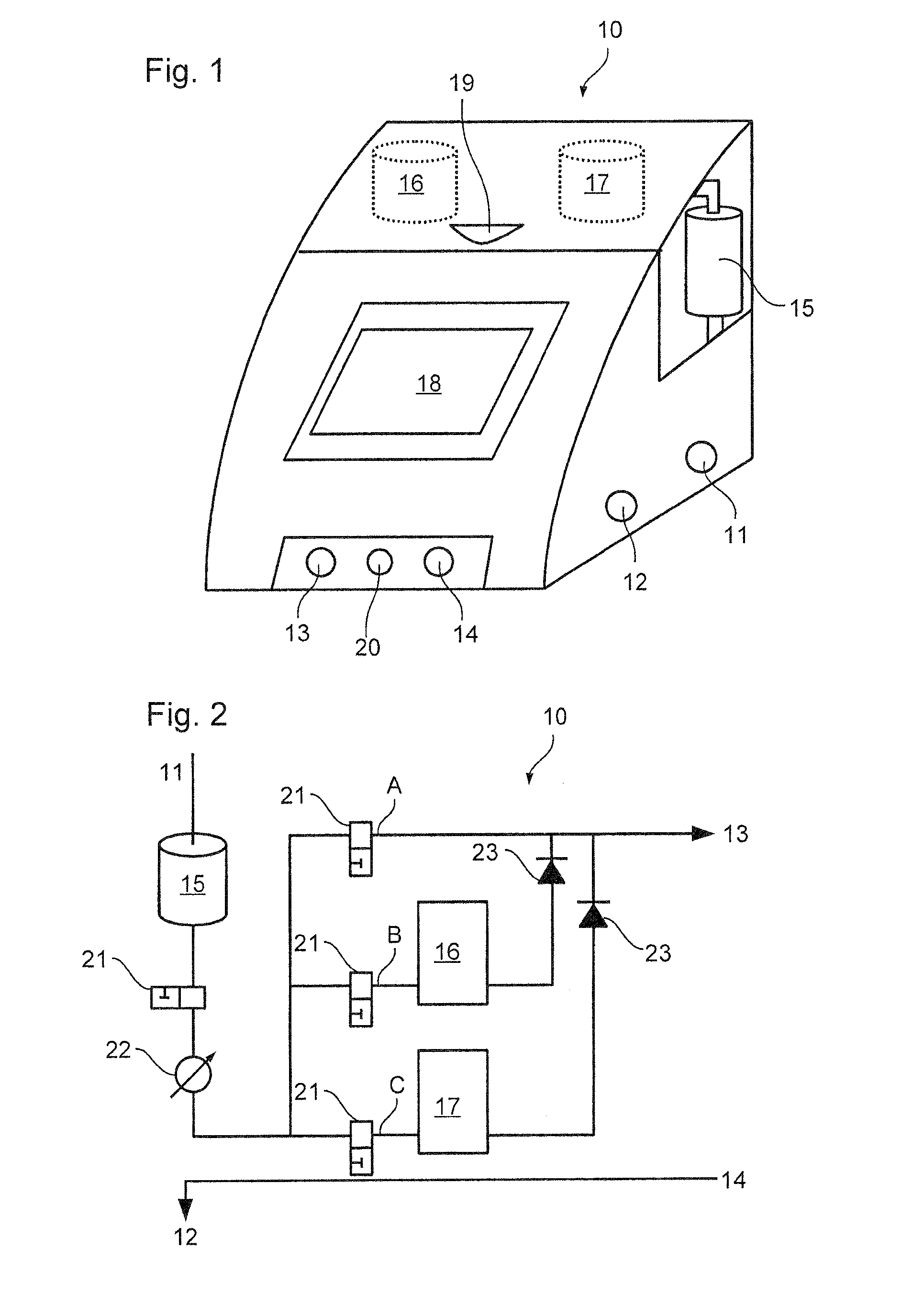 Method and apparatus for disinfection of a temperature control device for human body temperature control during extracorporeal circulation