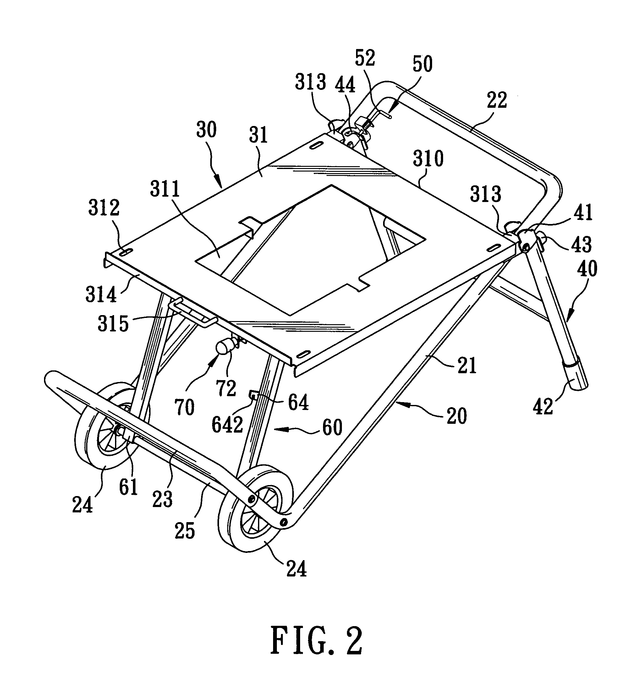 Foldable frame assembly for suspending a machine above a ground surface