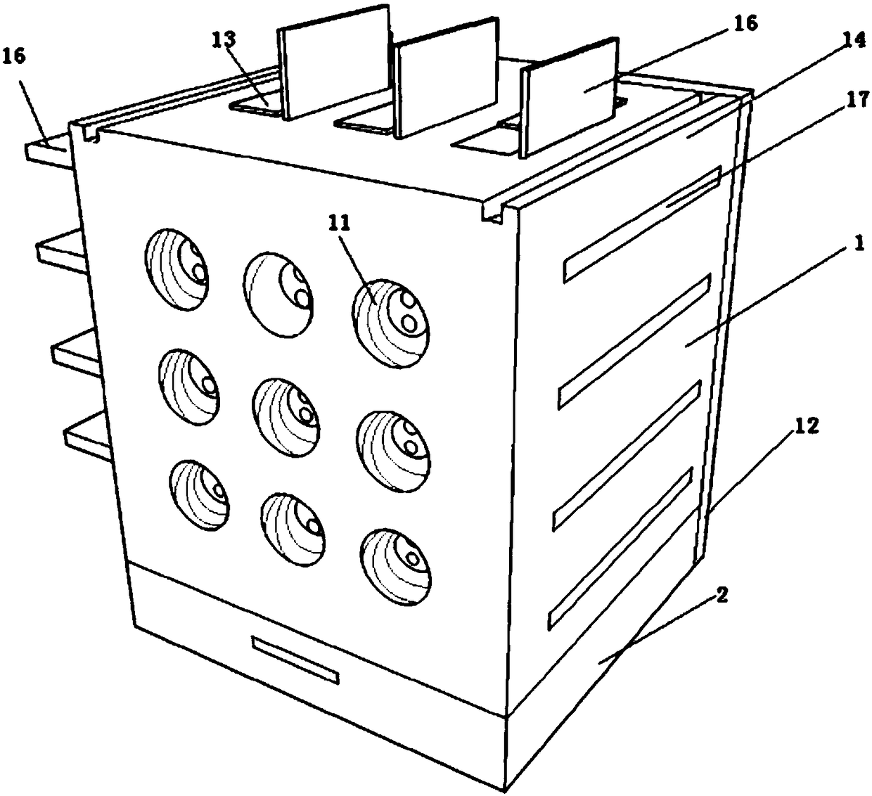 Outdoor assembled vertical greening module components