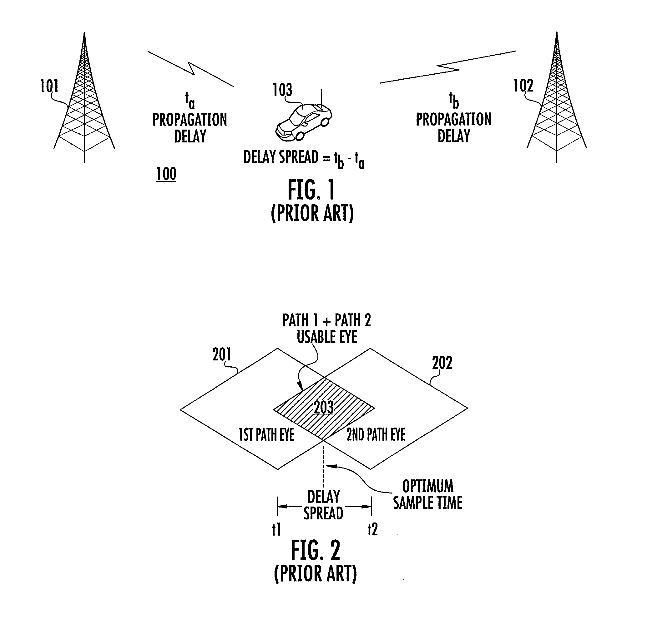 Method for symbol sampling in a high time delay spread interference environment