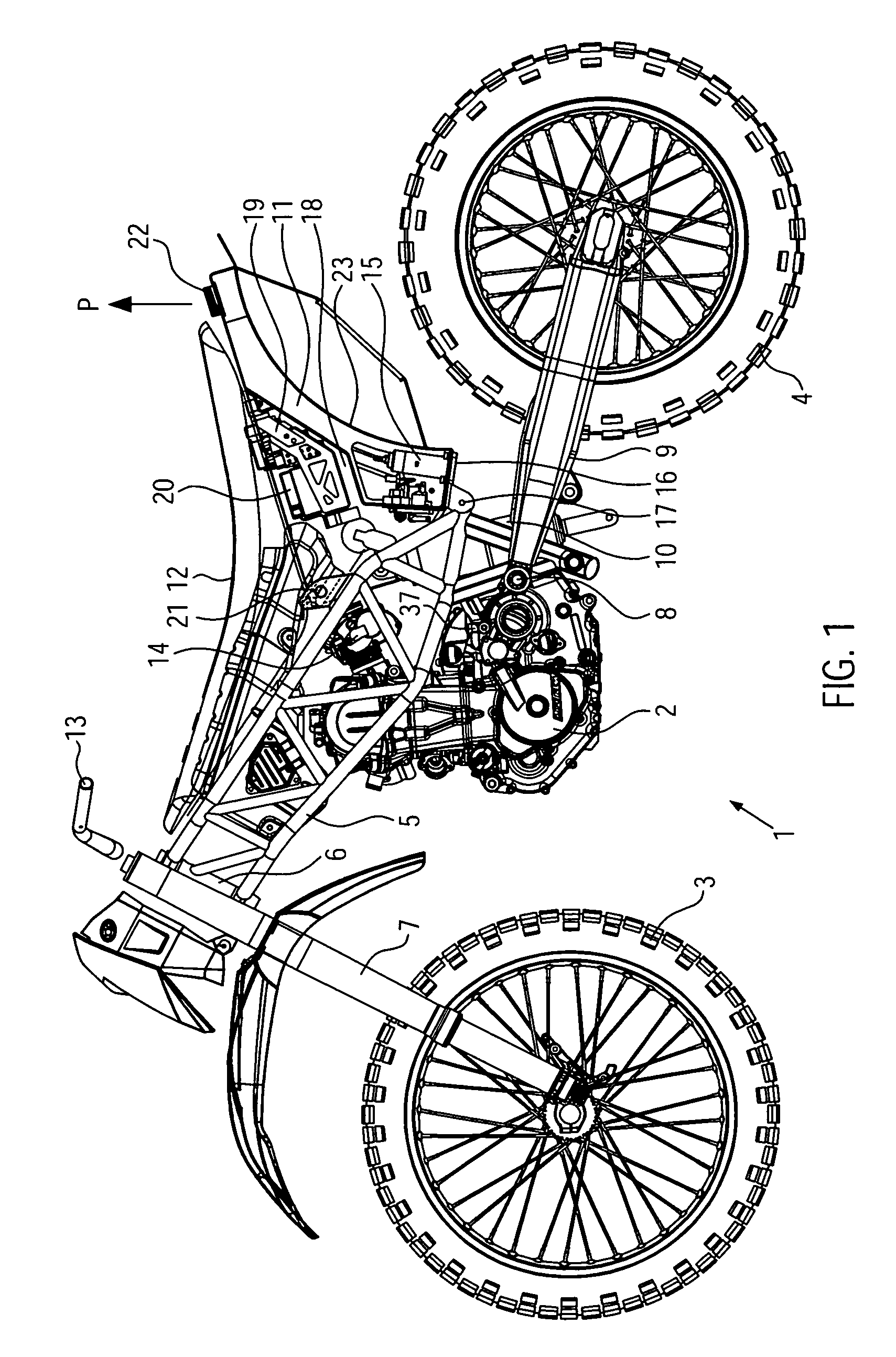 Off-road competition motorcycle