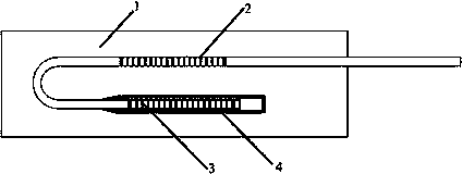 Fiber bragg grating based composite material thermal expansion coefficient measuring device and measuring method