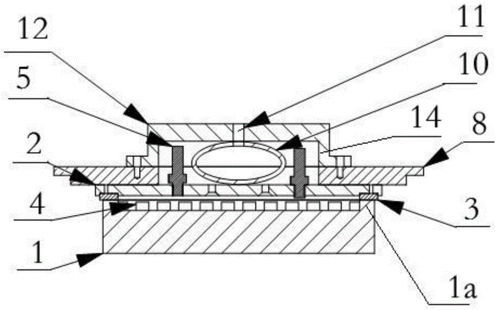 Pressurizing and draining device applied to DNA synthesizer