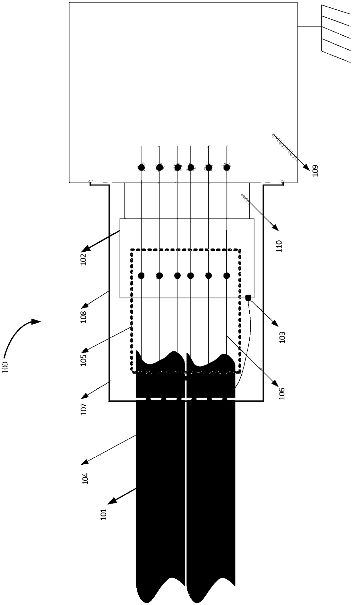 A cable connection with shielding continuity