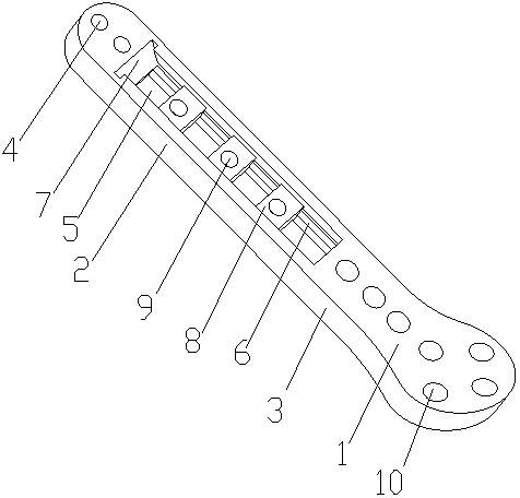 Locking and pressurizing bone setting plate with slideable sliding blocks