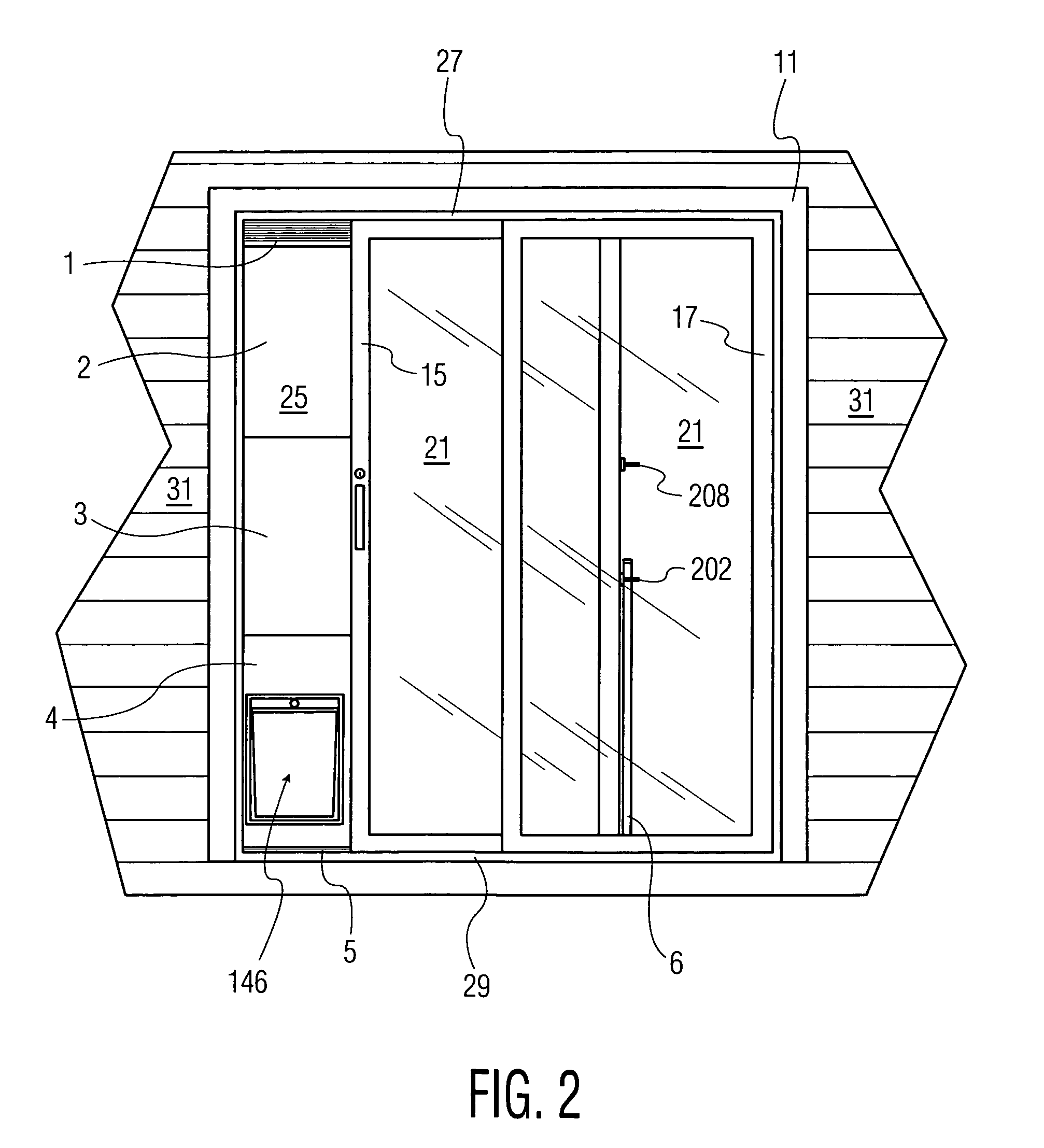 Pet door module with integral security panel and cassette portal