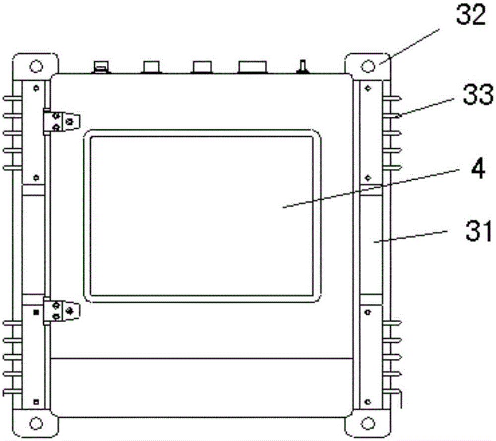 Wall-mounted integrated computer for ships and assembling reinforcement method