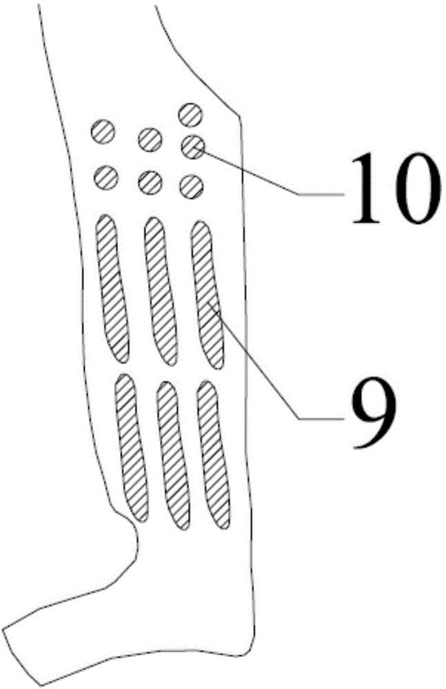 Flap postoperative protection device for lower middle segment of shank