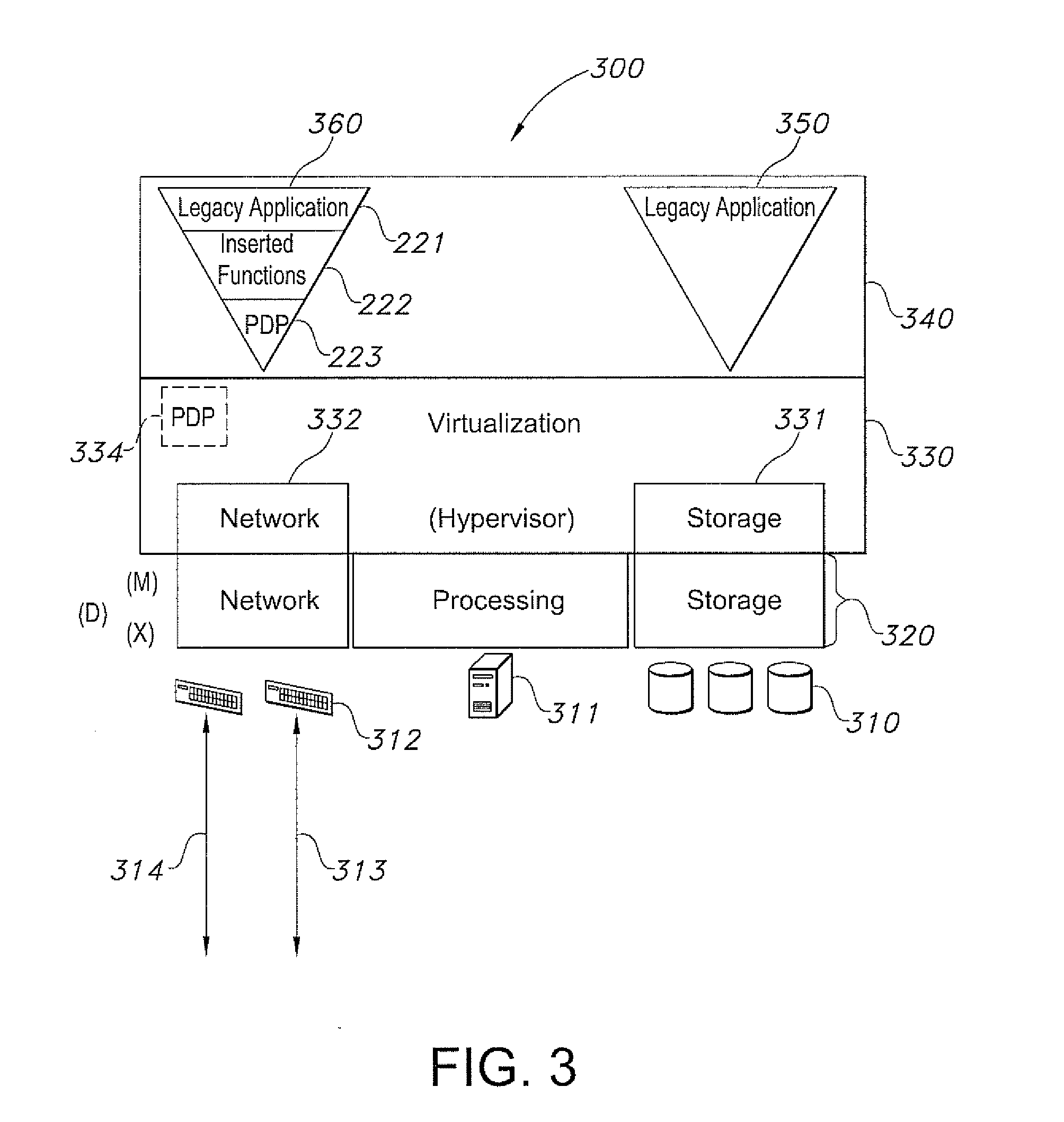 Extending functionality of legacy services in computing system environment