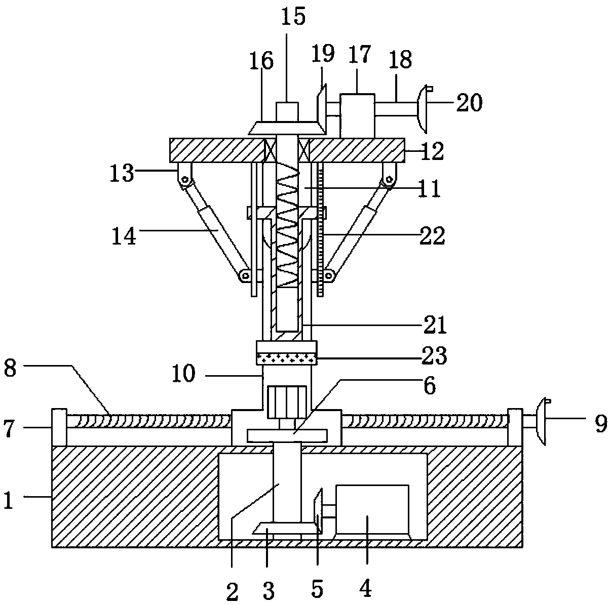 Size-controllable flywheel polishing device