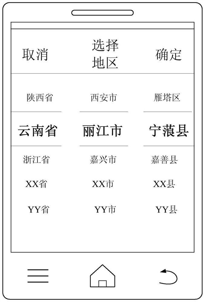 Address display method, device, device and user interface system