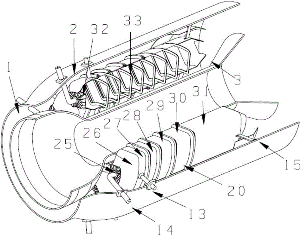 Shunting type multi-pipe pulse detonation combustion chamber