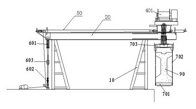 Fixed double-suspending point cantilever track type purlin suspender