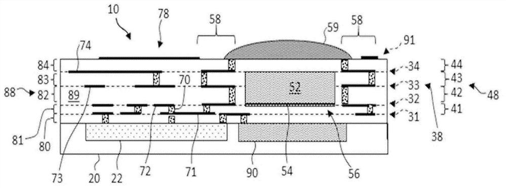 Semiconductor device with embedded magnetic flux concentrator