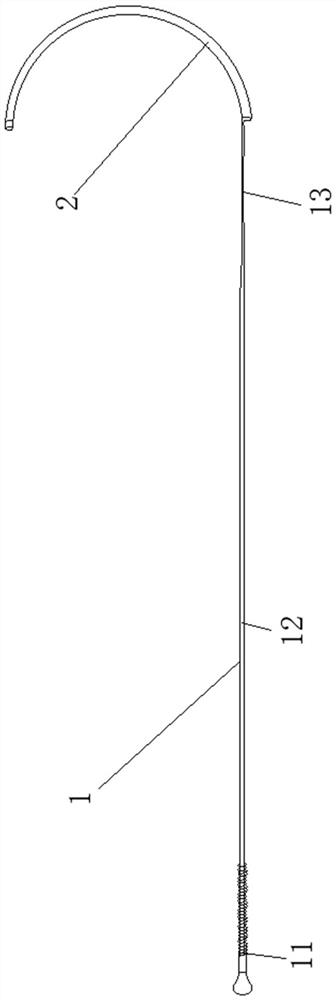 Extension catheter for coronary artery stent implantation operation