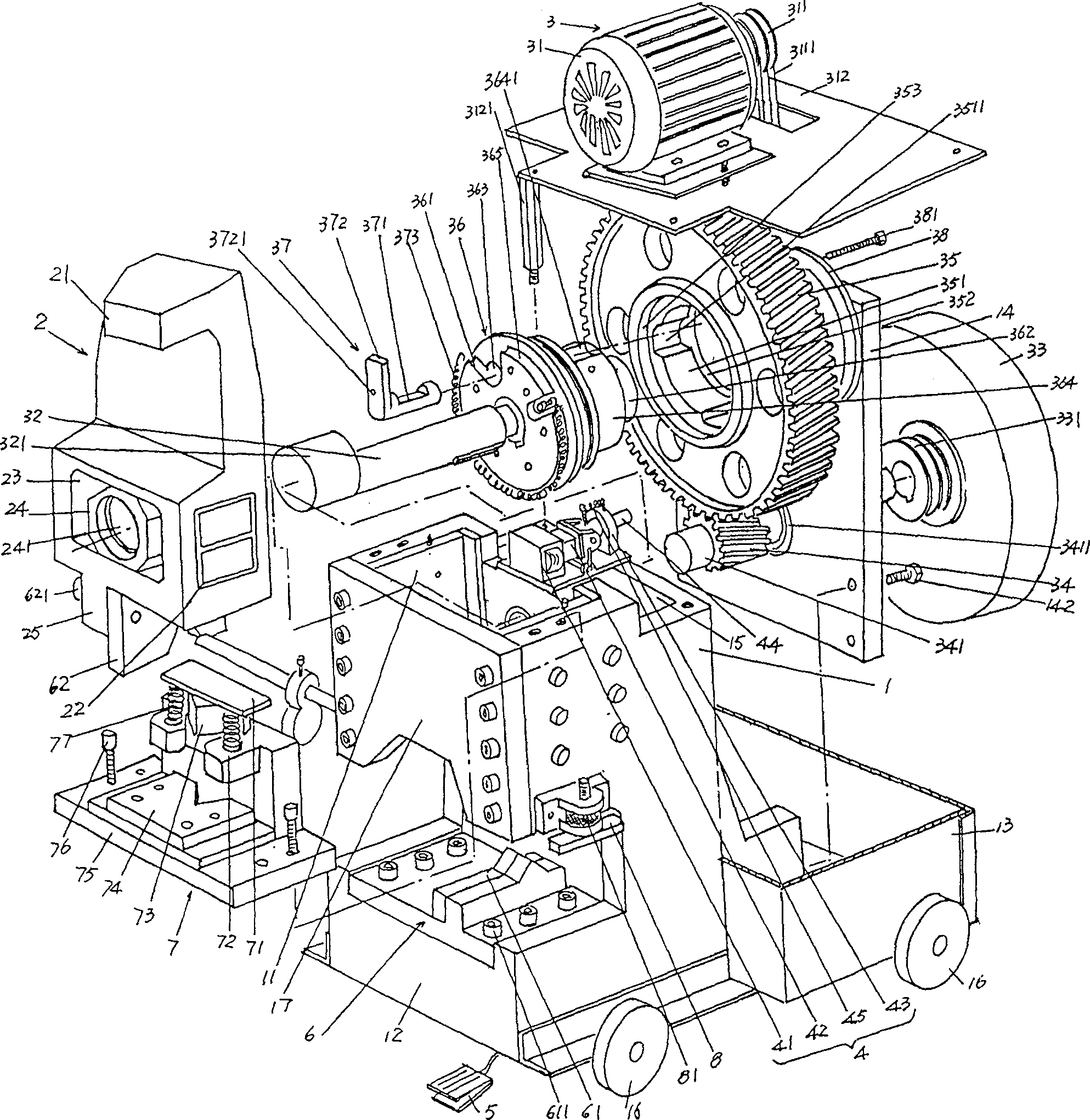 Punch-shearing machine